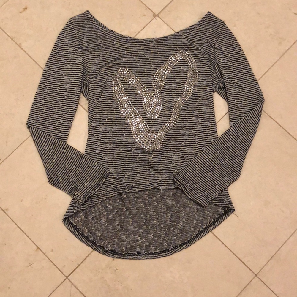 Striped Thin Heart Top